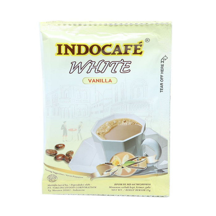 Indocafe White Vanilla ISI 10 Sachet